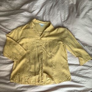 Anna And Frank Mustard Silk Blouse